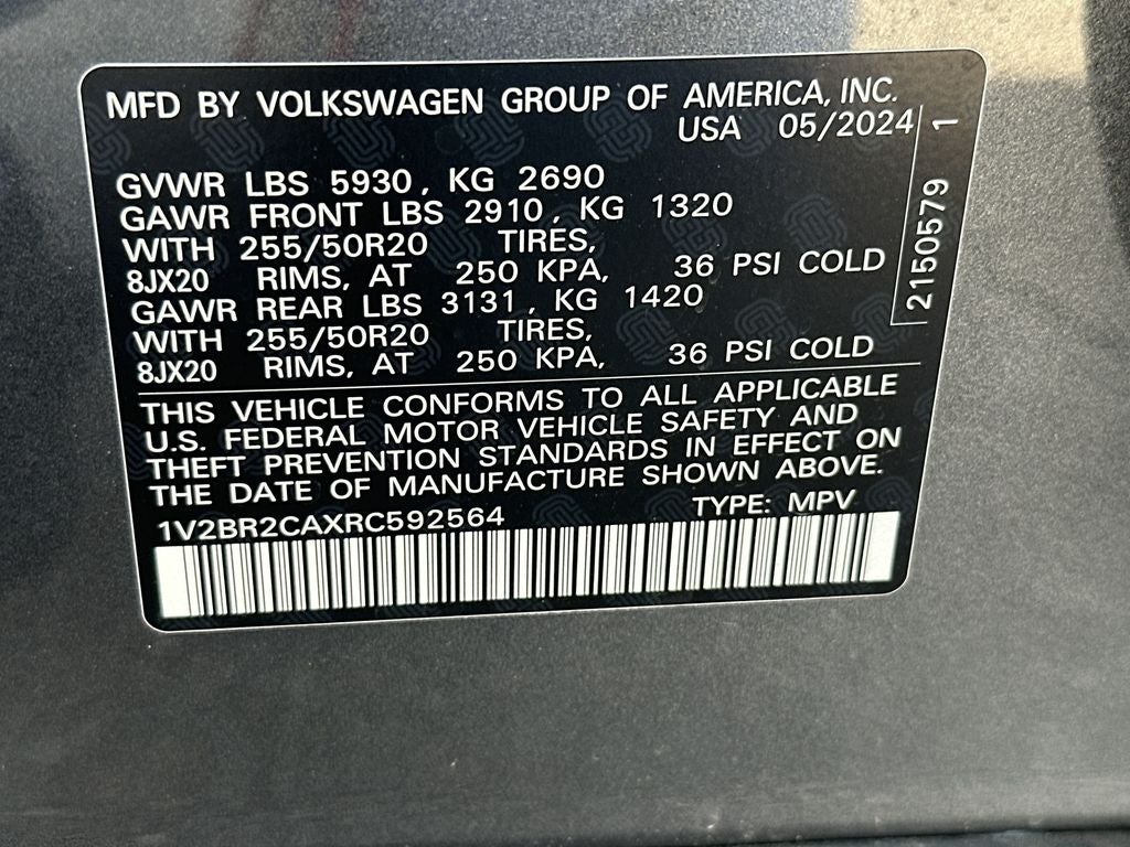 2024 Volkswagen Atlas 2.0T SEL