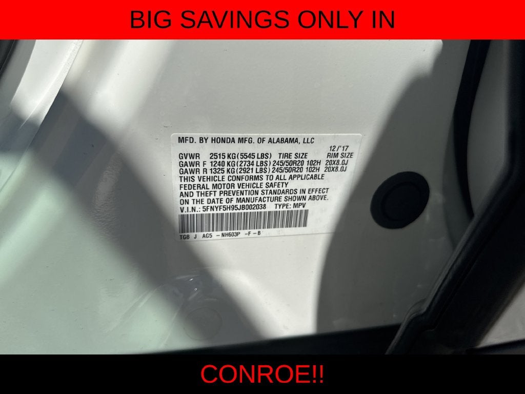 2018 Honda Pilot Touring
