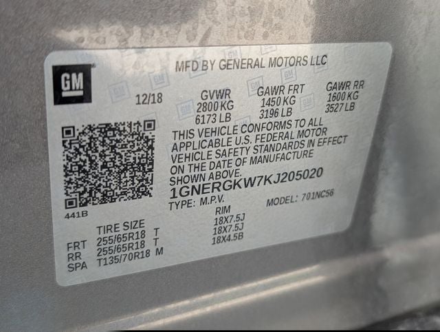 2019 Chevrolet Traverse LT Cloth w/1LT