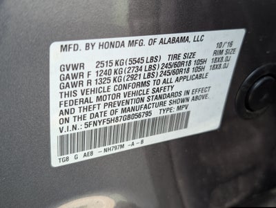 2016 Honda Pilot EX-L
