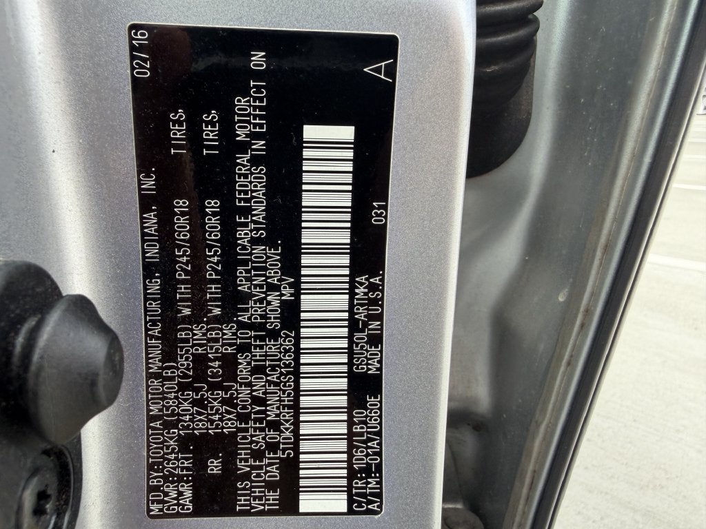 2016 Toyota Highlander XLE V6